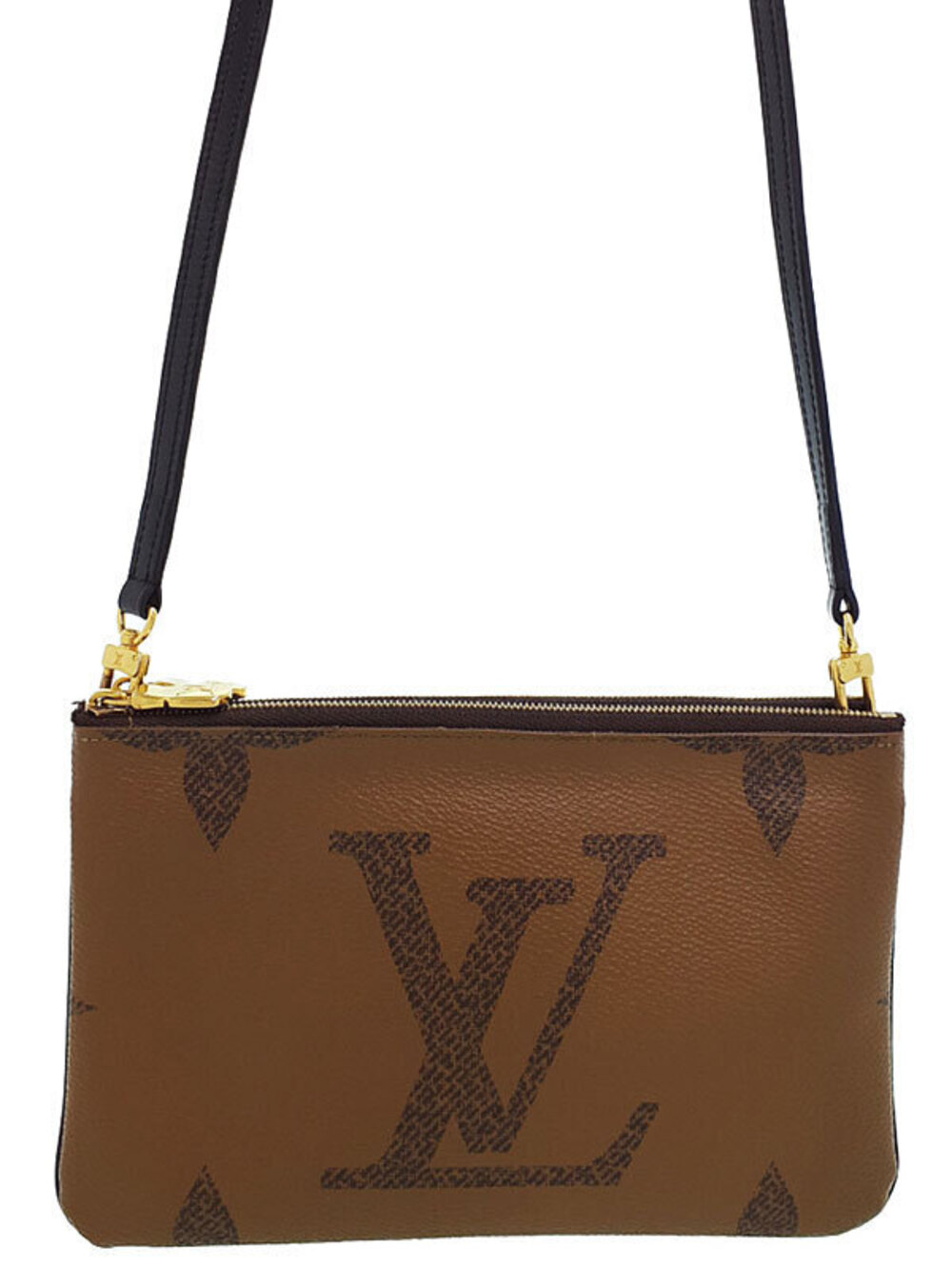 Louis Vuitton Monogram Giant Pochette Double Zip Shoulder Bag